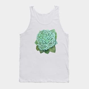 Watercolor Green  Hydrangea Tank Top